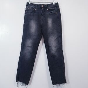 Anthropologie Pilcro & the Letterpress Women's Black High Rise  Frayed Hem Jeans